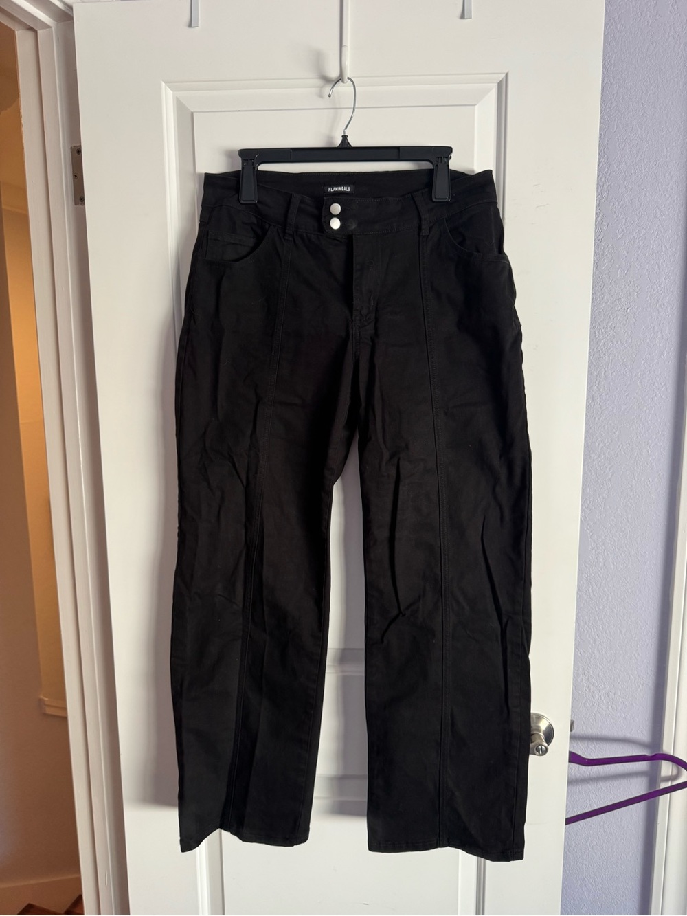 FLAMINGALS, blk, soft stretch jeans, midrise, NWOT